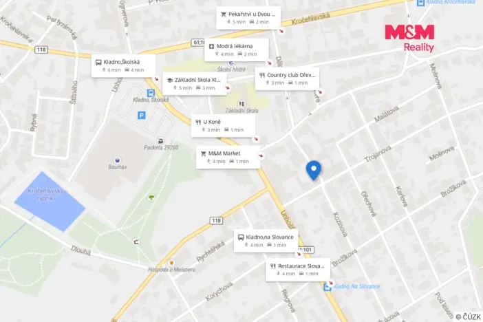 Pronájem bytu 1+kk, Kladno - Kročehlavy, Kozinova, 22 m2