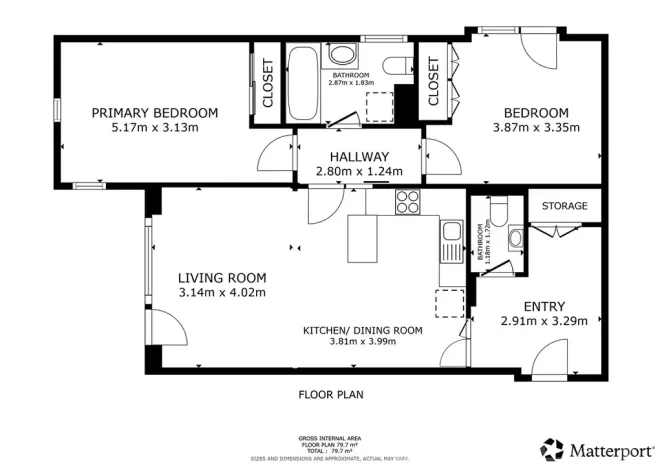 Pronájem bytu 3+kk, Praha - Dolní Chabry, Poštova, 79 m2