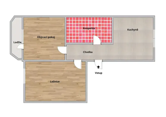 Pronájem bytu 2+1, Hodonín, 62 m2