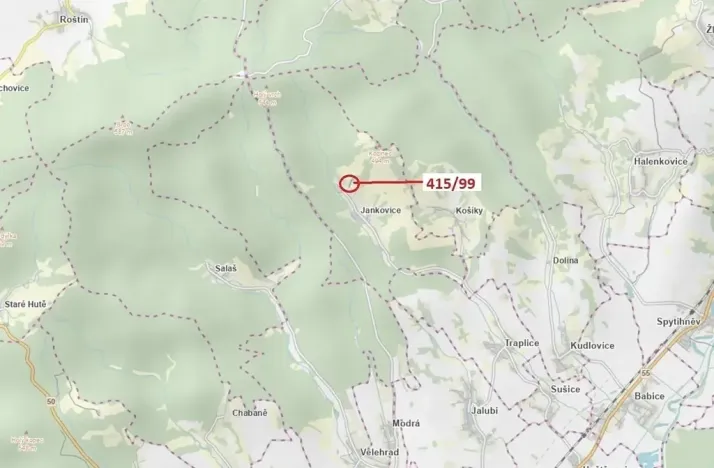 Dražba louky, Jankovice, 655 m2