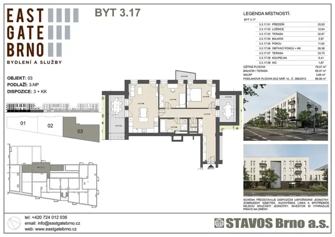 Prodej bytu 3+kk, Brno, Řípská, 85 m2