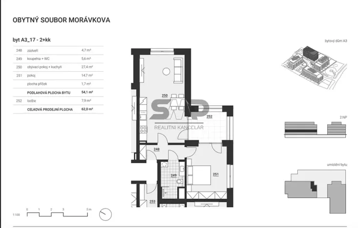 Prodej bytu 2+kk, Vyškov, Morávkova, 54 m2