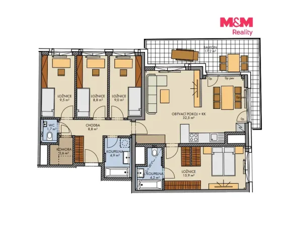 Prodej bytu 5+kk, Praha, Bartůňkova, 106 m2