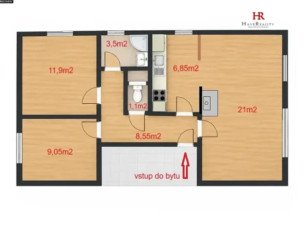 Prodej bytu 3+1, Jankov, Malostranská, 67 m2