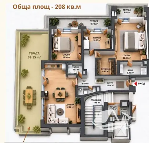 Prodej bytu 4+kk, Burgas, Bulharsko, 183 m2