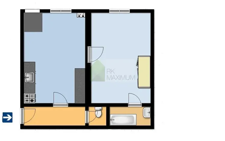 Pronájem bytu 2+kk, Praha - Žižkov, Ondříčkova, 53 m2