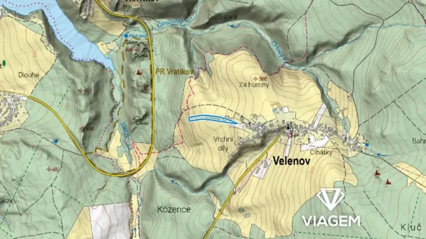 Prodej podílu pozemku pro bydlení, Velenov, 3426 m2