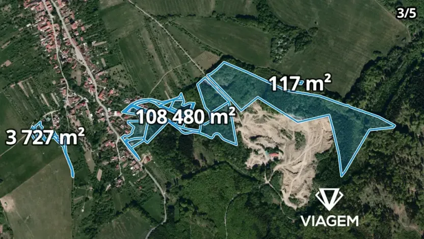 Prodej podílu lesa, Bojkovice, 3318 m2