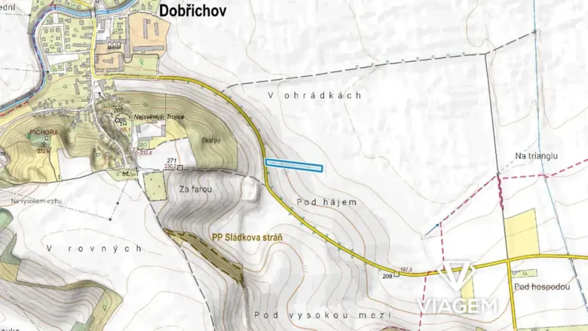 Prodej podílu pole, Dobřichov, 1228 m2