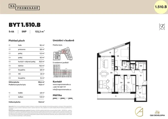 Prodej bytu 5+kk, Brno, 116 m2