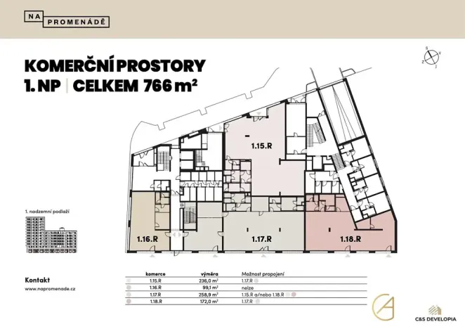 Prodej obchodního prostoru, Brno, 766 m2