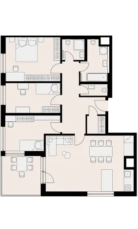 Pronájem bytu 4+kk, Praha - Hlubočepy, Vítové, 103 m2