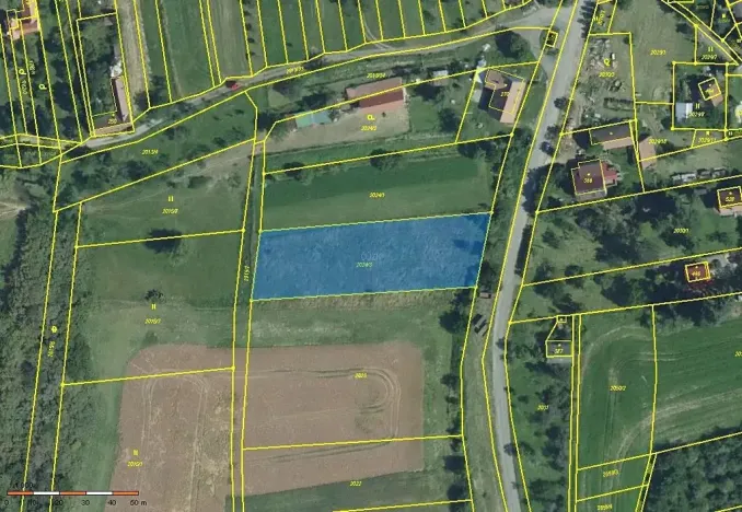 Dražba pozemku pro bydlení, Moravany, 2316 m2