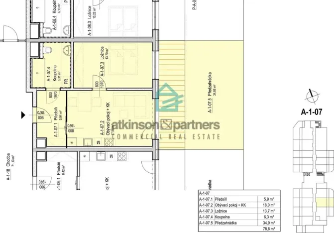 Prodej bytu 2+kk, Hluboká nad Vltavou, Masarykova, 44 m2