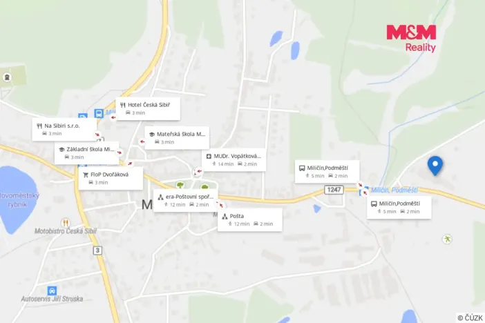 Pronájem výrobních prostor, Miličín, 850 m2