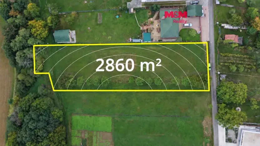 Prodej pozemku pro bydlení, Modrá, 2860 m2