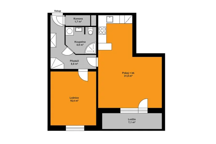 Pronájem bytu 2+kk, Kolín - Kolín II, A. M. Jelínka, 70 m2
