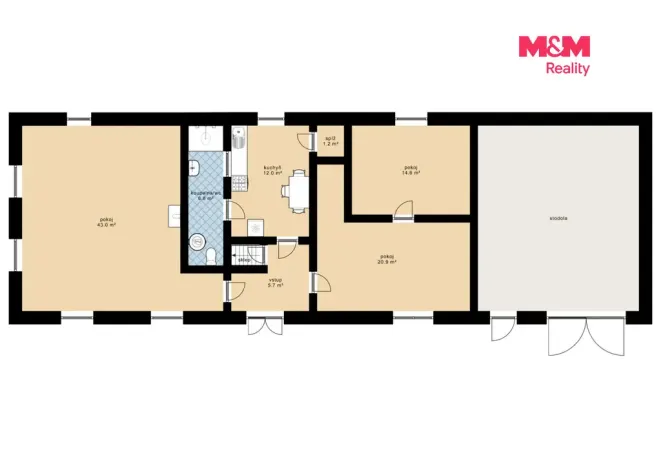 Prodej rodinného domu, Krejnice, 205 m2