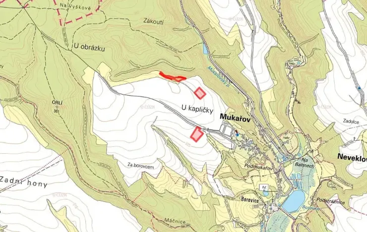 Prodej pole, Mukařov, 14184 m2