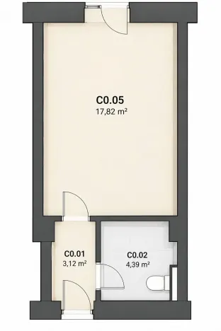 Pronájem kanceláře, Milovice - Mladá, Slepá, 25 m2