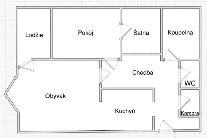 Pronájem bytu 2+kk, Praha - Jinonice, U kříže, 60 m2