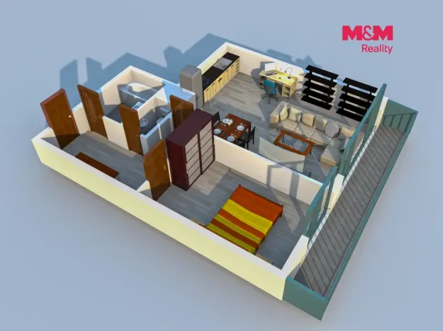 Prodej bytu 2+kk, Plzeň - Jižní Předměstí, Měděná, 61 m2
