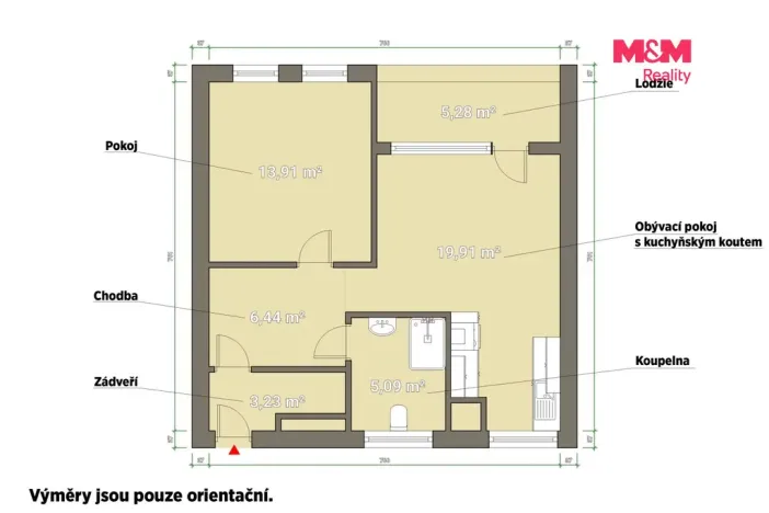 Pronájem bytu 2+kk, Plzeň - Východní Předměstí, Sladová, 54 m2