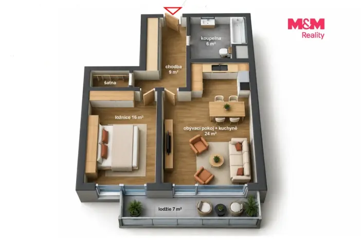 Pronájem bytu 2+kk, Praha - Horní Měcholupy, Hornoměcholupská, 60 m2