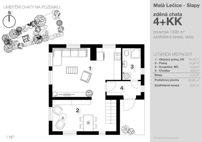 Prodej chaty, Bojanovice, 82 m2