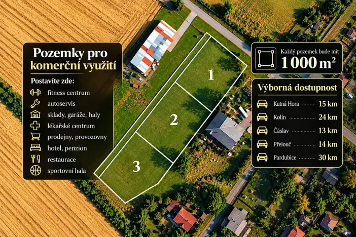 Prodej komerčního pozemku, Horka I, 1000 m2