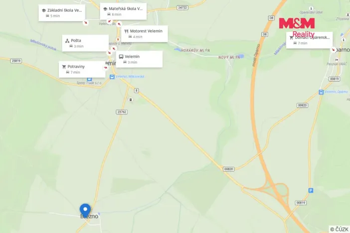 Prodej pozemku pro bydlení, Velemín - Březno, 607 m2