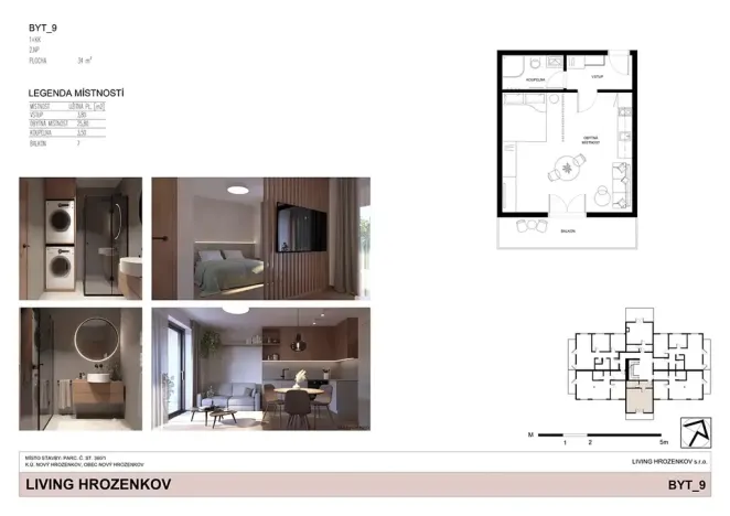 Prodej bytu 1+kk, Nový Hrozenkov, 34 m2