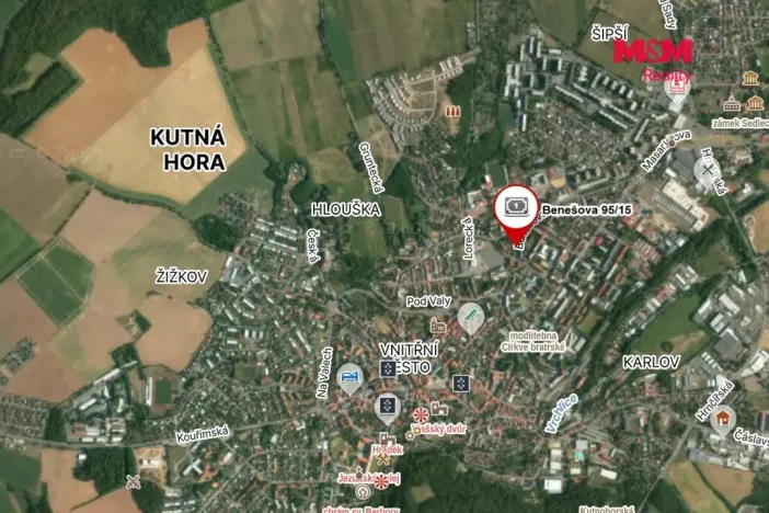 Pronájem bytu 2+1, Kutná Hora - Hlouška, Benešova, 58 m2