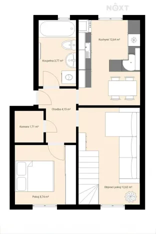Prodej bytu 2+1, České Budějovice, Nerudova, 58 m2