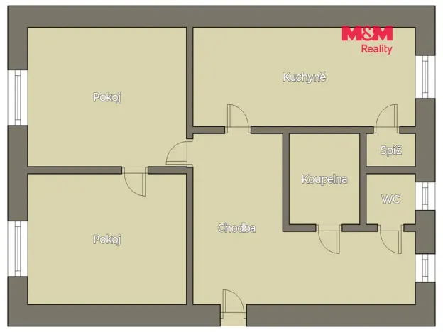 Prodej bytu 2+1, Humpolec, Na Skalce, 54 m2