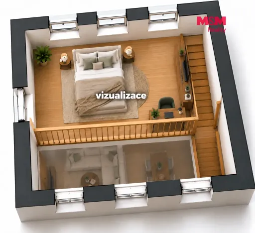 Prodej bytu 2+kk, Hostomice - Bezdědice, 52 m2
