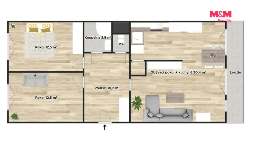 Pronájem bytu 3+kk, Nymburk, Topolová, 70 m2