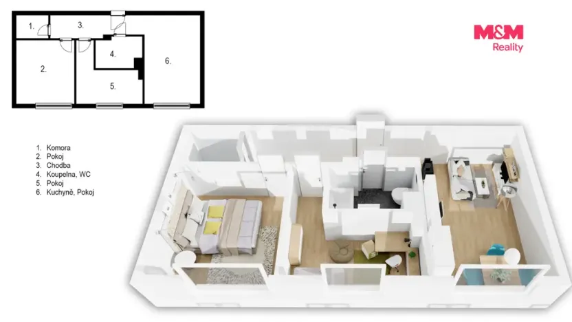 Prodej bytu 3+kk, Chrudim - Chrudim IV, Jabloňová, 54 m2