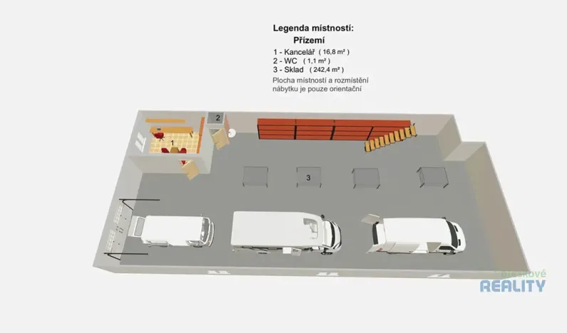 Pronájem skladu, Brandýs nad Labem-Stará Boleslav, 525 m2