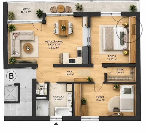 Pronájem bytu 3+kk, České Budějovice, Osiková, 97 m2