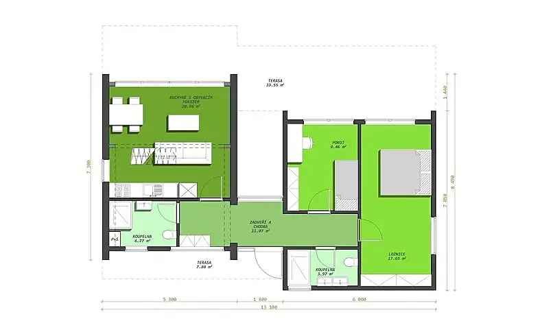 Prodej domu na klíč, Žatec, 103 m2