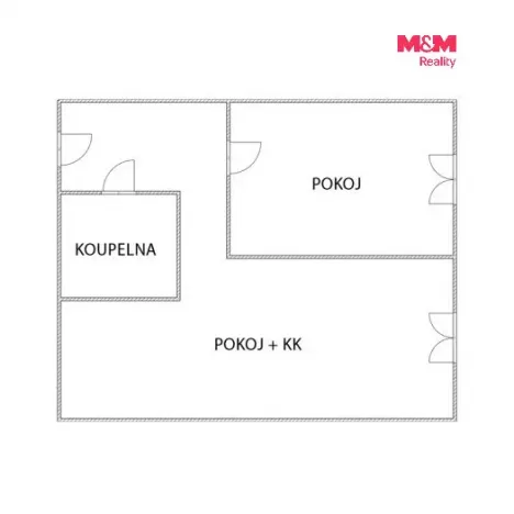Pronájem bytu 2+kk, Teplice - Prosetice, Krajní, 40 m2