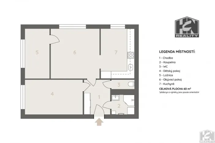 Prodej bytu 3+1, Jablonec nad Nisou, Jizerská, 60 m2