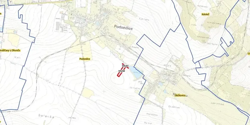 Prodej pole, Podsedice, 5350 m2