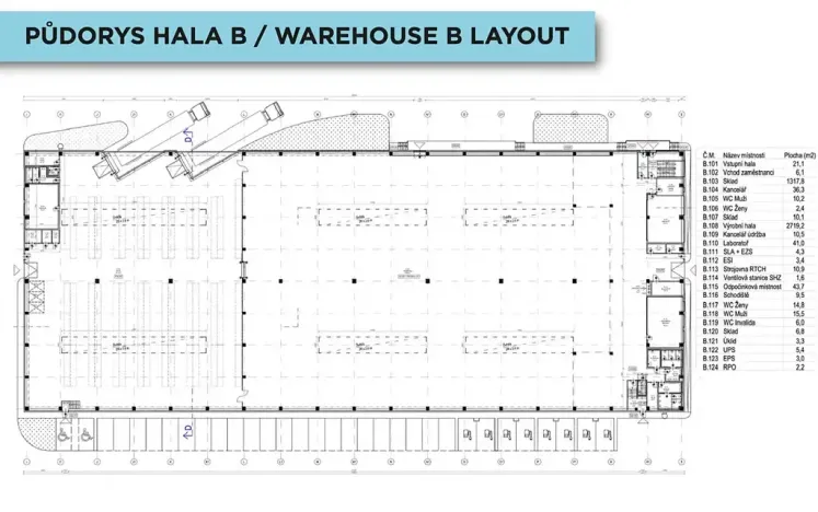 Pronájem výrobních prostor, Písek, 7000 m2