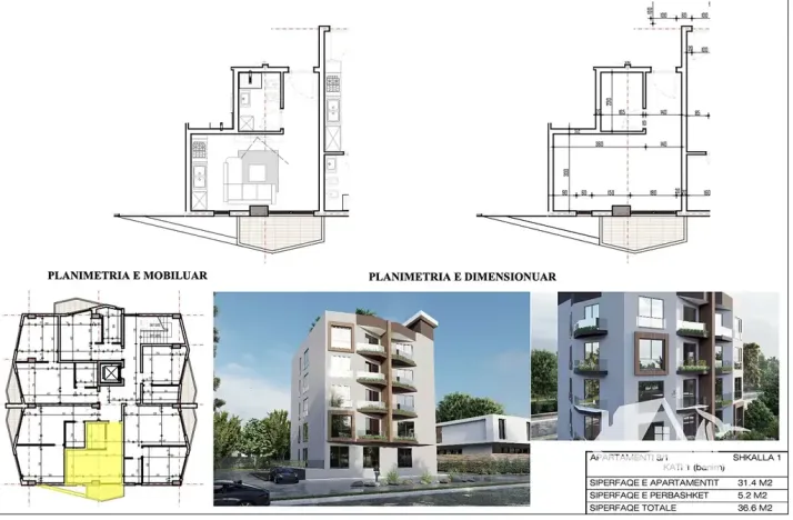 Prodej bytu 1+kk, Golem, Albánie, 36 m2