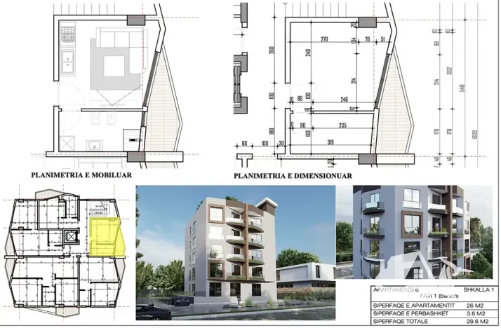 Prodej bytu 1+kk, Golem, Albánie, 29 m2
