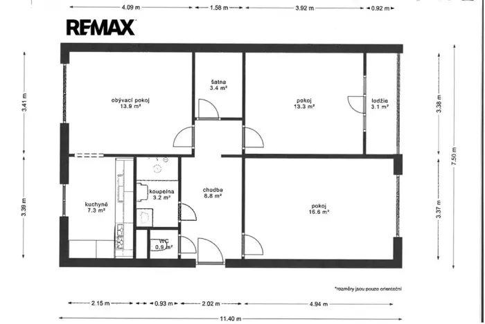 Pronájem bytu 3+1, Praha - Krč, Olbrachtova, 71 m2