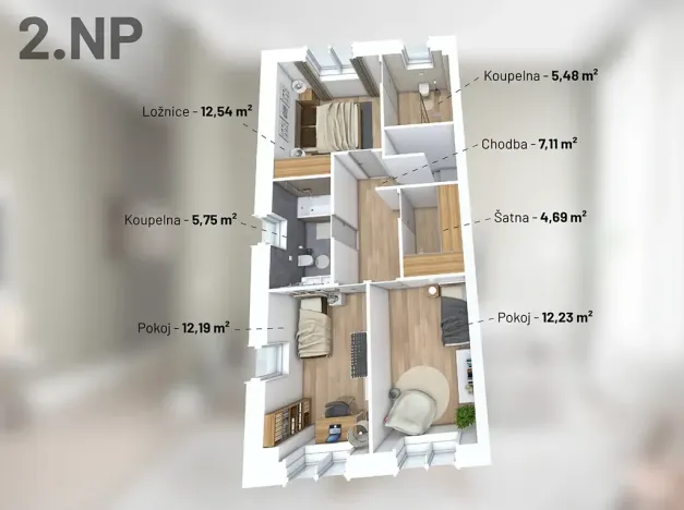 Prodej bytu 4+kk, Praha - Řepy, Otlíkovská, 125 m2
