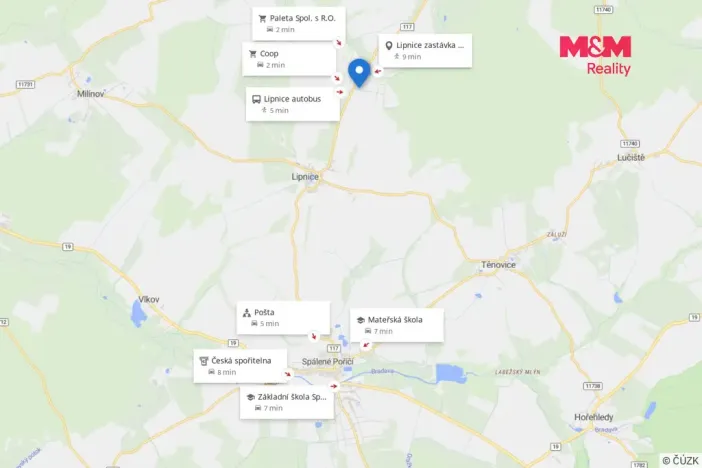 Prodej pozemku pro bydlení, Spálené Poříčí - Lipnice, 895 m2
